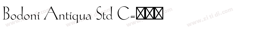 Bodoni Antiqua Std C字体转换